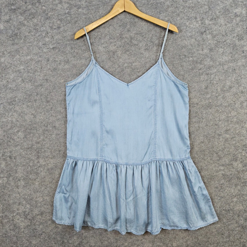 American Eagle Outfitters Women's Chambray Tank Top Dress Size L Spaghetti Strap